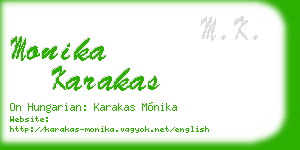monika karakas business card